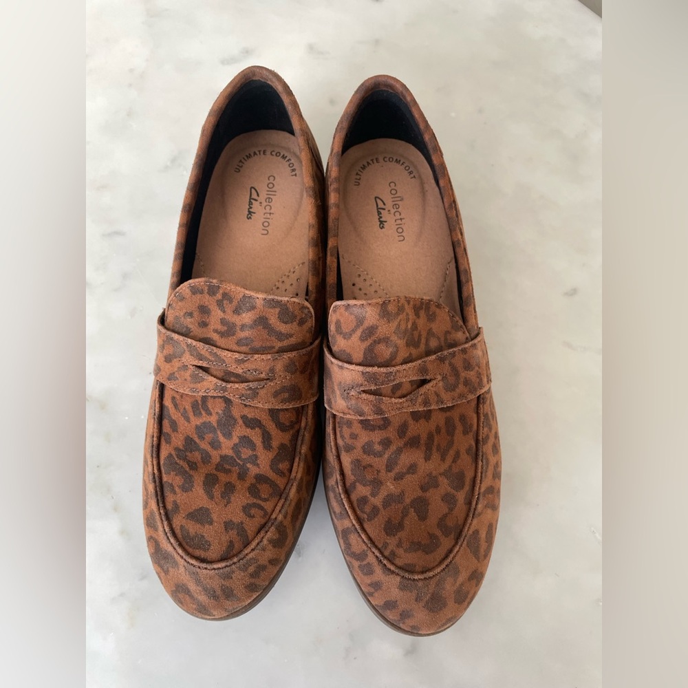 Clarks Animal Print Loafers